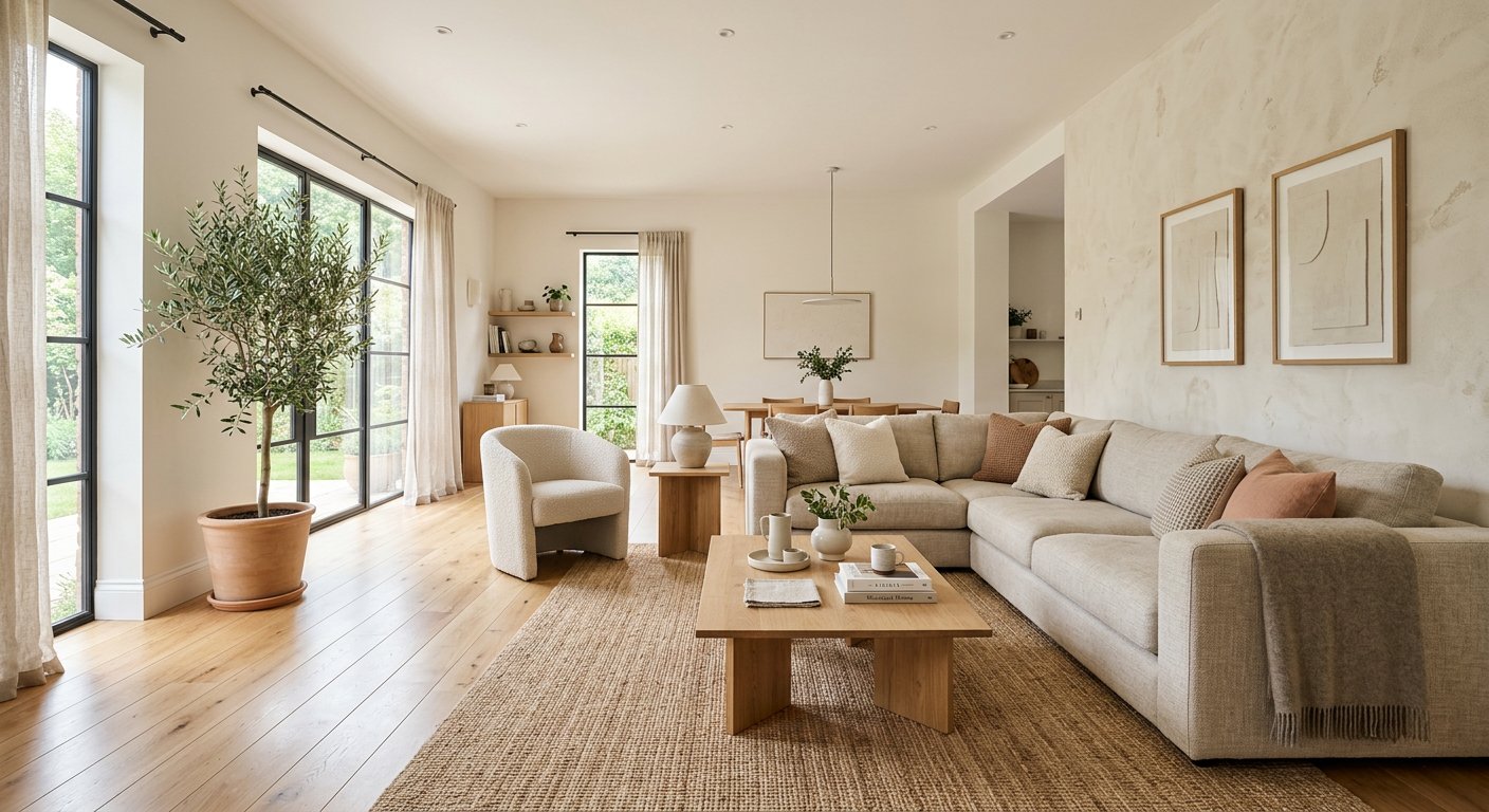 Renovated living room interior